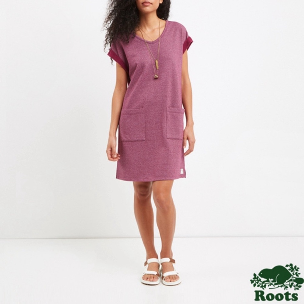 Roots Magenta Pocket Sweater Dress - size XS